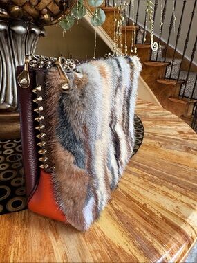 Christian Louboutin fur shoulder bag ♥️